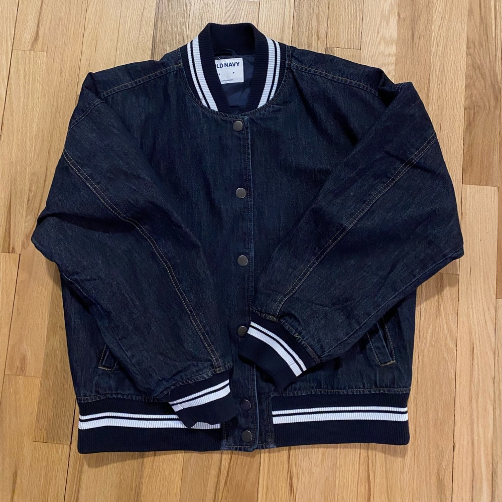 Old Navy Women’s Dark Blue Bomber Jacket